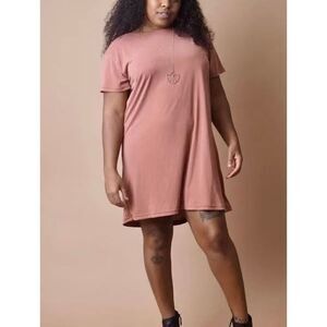 Altar Houseline Women's clay sammy Cotton Spandex Short Sleeve T-Shirt dress Siz